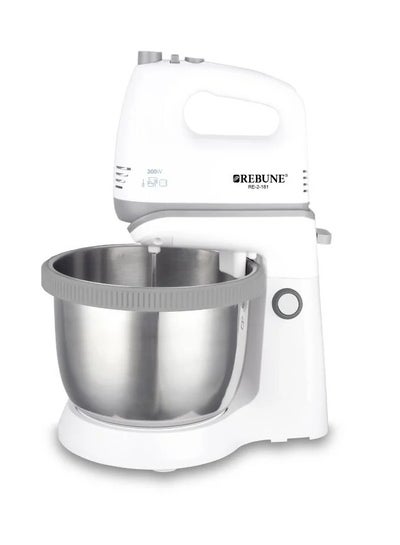 اشتري Stand Mixer and Egg Beater, 5 Speeds, 3.4 L 300 W RE-2-181 White في السعودية