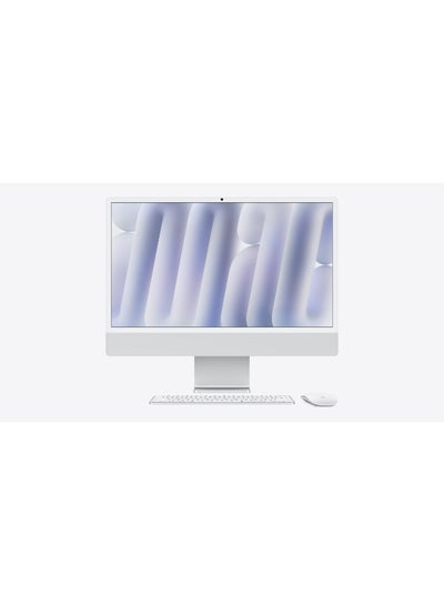 اشتري iMac with 24-inch Retina 4.5K Display, M4 Chip 10-Core CPU 10-Core GPU Processor/16GB RAM/256GB SSD/Mac OS X High Sierra English/Arabic Silver في السعودية