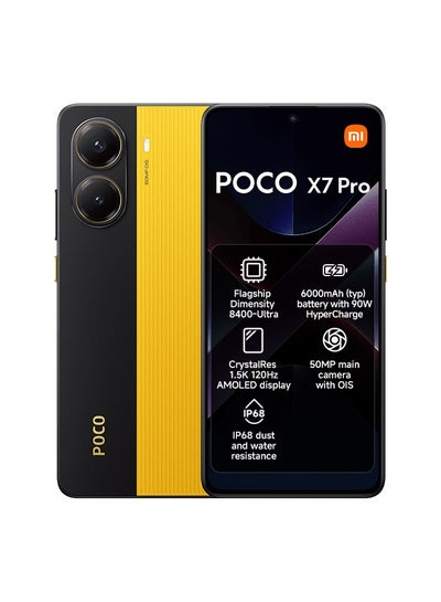 POCO X7 Pro Dual SIM Yellow 12GB RAM 512GB 5G - Global Version