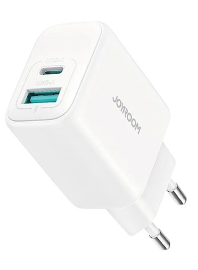 اشتري PD 20W Fast Charger Type-C + USB-A Dual Port White في مصر