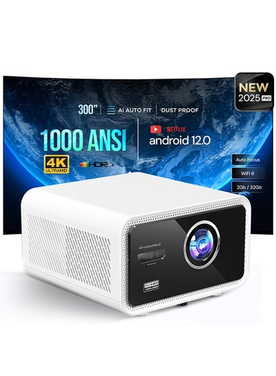 Projector 1000 Smart Projector|1000 ANSI Lumens Android 12.0, Full HD 1080P, 4K ...