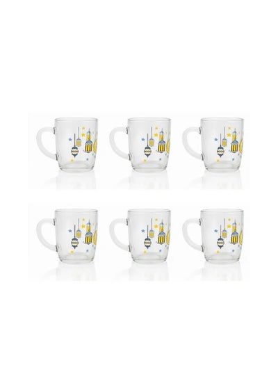 Pasabahce Basic Mug Ramadan Special Edition – Set of 6 Premium Glass ...