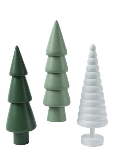 اشتري Kaemingk Tree Pinewood White Light Green Dark Green 25Cm, Assorted 1 Piece في الامارات