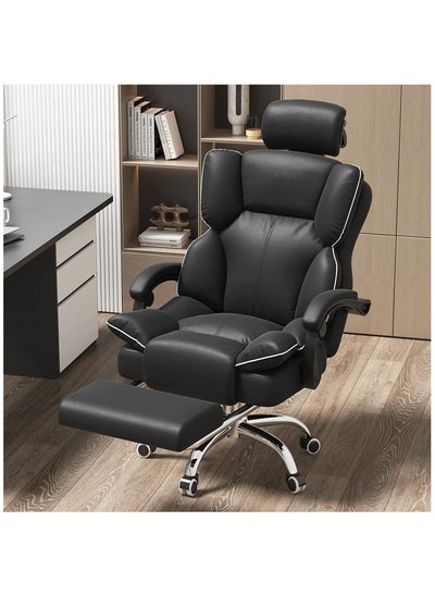 Buy Video Gaming Chair, Ergonomic Office Chair with Footrest, Adjustable Computer Chair for Home Office Game (Black) in Saudi Arabia