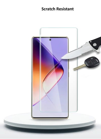 Buy Infinix Note 40 Pro+ / Note 40 Pro Plus 5G 2024 Premium Curved Edges UV Full Glue Full Cover Tempered Glass Screen Protector - Clear in Saudi Arabia