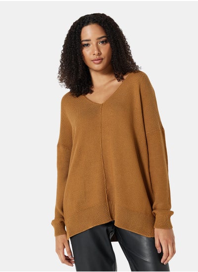 Buy Oversized V-Neck Pullover in UAE