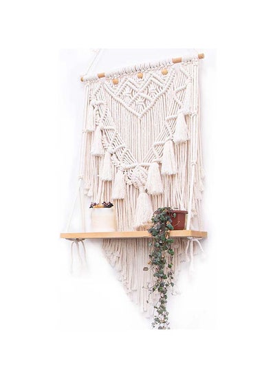 Buy Macrame Indoor Wall Hanging Shelf Hand Woven Bohemian Décor ‎ 80,01 x 43,18 in Egypt