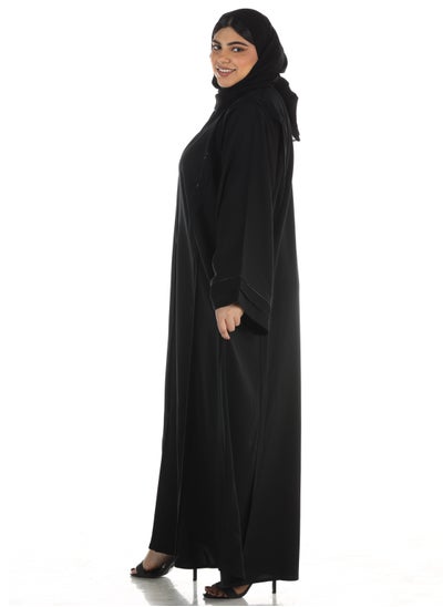 Buy Black Abaya With Elegant And Attractive Embroidery in Saudi Arabia