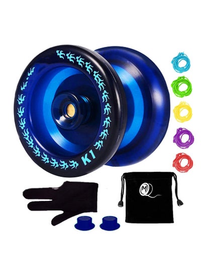 اشتري YOYO Responsive YoYo K1-Plus with YoYo Sack  5 Strings and YoYo Glove Gift Blue في السعودية