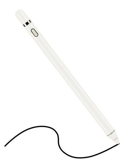 Buy Active Stylus Pen for ipad Touch Screens, Digital Stylist Pencil, Compatible with iOS/Android, 1.5mm Fine Point  for Tablet Drawing Writing(White) in UAE