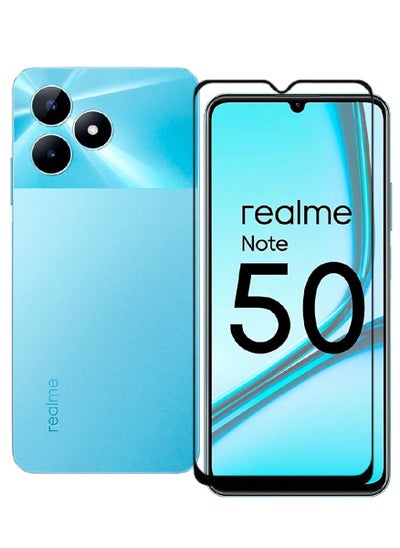 اشتري Tempered Glass Screen Protector 5D Designed For Realme Note 50 Full Glue Edge to Edge Full Screen Coverage And Bubble Free في الامارات