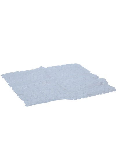 Buy Skid Resistant Square Pebble Design Stall Bath Mat Clear 22 x 22 Inch 80210 in Saudi Arabia