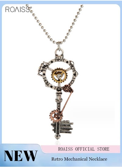 اشتري Unisex Fashion Key Necklace Creative Vintage Gear Necklace Steampunk Pendant في الامارات