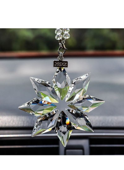 Buy Car Decor Diamond Rear View Mirror Charms, Car Rear View Snowflake Crystal Mirror Pendant Decoration Car Hanging Ornaments Accessory Gifts in UAE