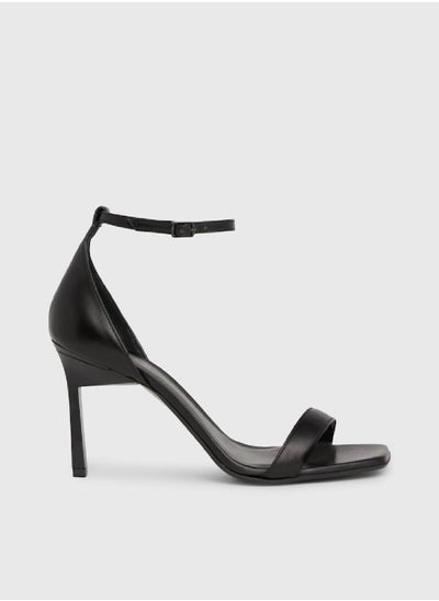 Buy Women's Leather Stiletto Sandals -  soft leather upper , Black in UAE