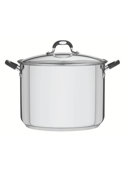 Buy Solar Silicon 30cm 15.2L Stainless Steel Stock Pot with Tri Ply Bottom, Made BRAZIL in UAE