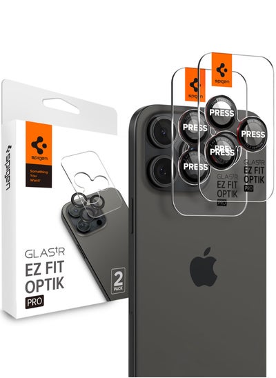 اشتري حماية شاشة عدسة كاميرا غلاستر EZ FIT OPTIK PRO لجهاز آيفون 16 برو ماكس/آيفون 16 برو/آيفون 15/14 برو ماكس/آيفون 15/14 برو - إصدار L-Series [2 حزمة] في الامارات