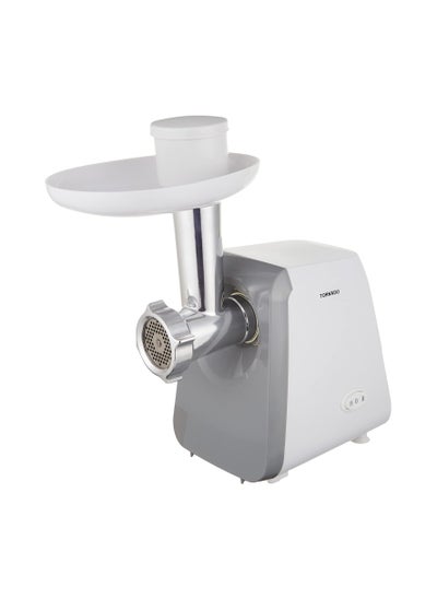 Buy Tornado Meat Grinder 1200 Watt, Stainless Discs, Turbo Speed, White MG-1200T in Egypt