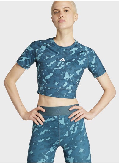 اشتري Techfit Camo Print Crop Training T-Shirt في السعودية