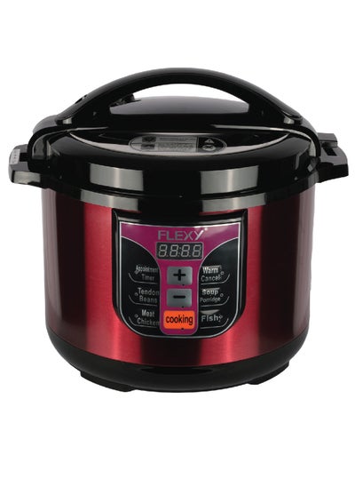 Buy Electric Pressure Cooker with Smart Program Features | Slow Cooker, Steamer & Warmer (Elegant Red) in Saudi Arabia