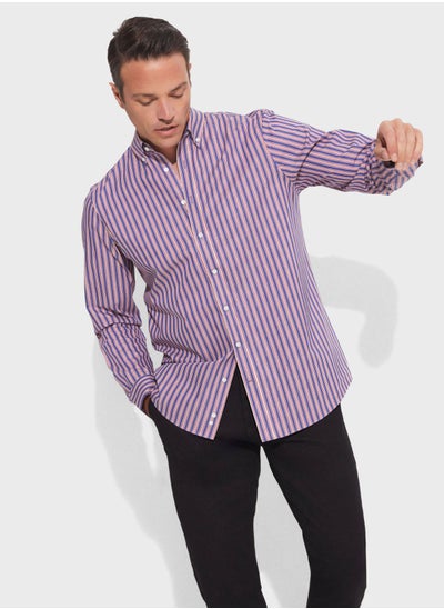 اشتري Striped Button Down Regular Fit Shirt Shirt في الامارات