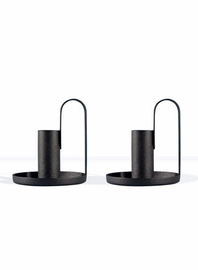 Buy Taper Candle Holders, Candlestick Set of 2, Anti Rust Retro Iron Vintage Candelabra Stand Candlelight Dinner Party Kitchen Home Decoration for Wedding Dinning Room Decoration in Saudi Arabia