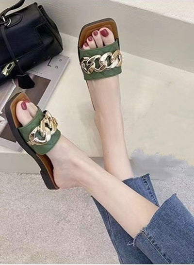 Buy Women's Slippers Soft Sole Sandals Flats Non-Slip Beach Sandals For Indoor Or Outdoor Use in UAE