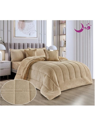 Buy Double-sided mattress, one velvet side and one soft fur side, 6 pieces, medium filling, excellent quality and practical / King size 220*240cm in Saudi Arabia