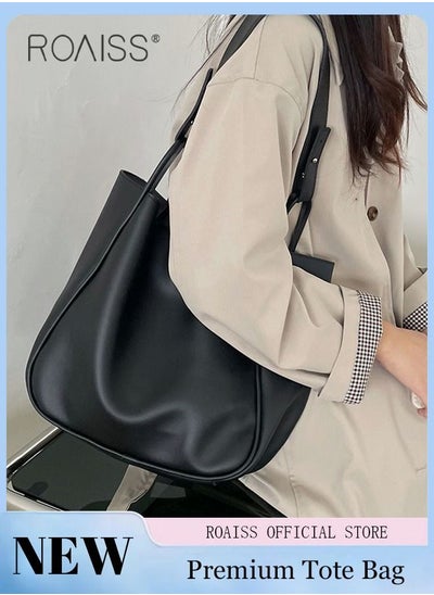 Buy Women's Large-Capacity Bag All-Match Commuter Shoulder Bag Student Tote Bag Retro Texture in UAE