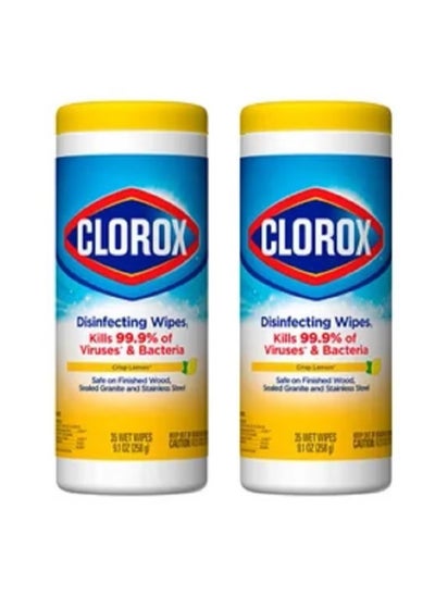 Buy Citrus Blend Disinfecting Cleaning Wipes - 2 Packs x 35 Wipes, 70 Counts 516grams in Saudi Arabia