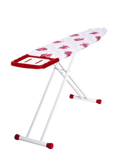 اشتري Premium Adjustable Ironing Board with Heat Resistant Silicon Pads and Ergonomic Design - 123x42x90cm في الامارات