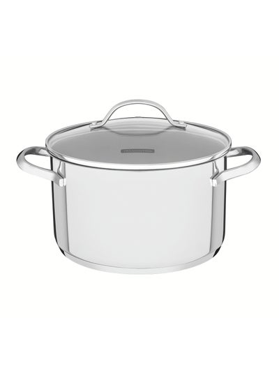 Buy Una 16cm 1.8L Stainless Steel Deep Casserole with Tri ply Bottom in UAE