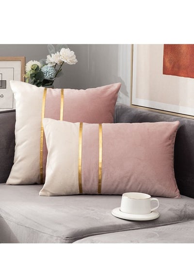 اشتري M MIAOYAN Light luxury pillowcase bedside cushion velvet sofa pillowcase 30*50 في السعودية