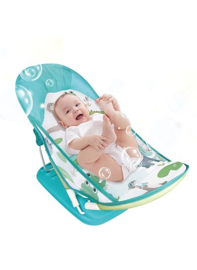 Buy Baby Bath Chair with Pillow/Blue and Green/No Function Age Standard 0+, Load Capacity 9kg in Saudi Arabia