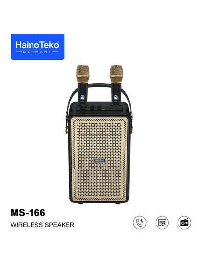 اشتري Haino Teko Germany MS166 Portable Bluetooth Speaker With 2 Microphone في الامارات