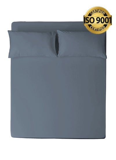 Buy King 100% Rayon Of Bamboo Cooling Fitted Sheet, Fitted Sheet With Elastic 200x200+35 cm, Breathable Silky Soft, King Size 3 Pieces in Saudi Arabia