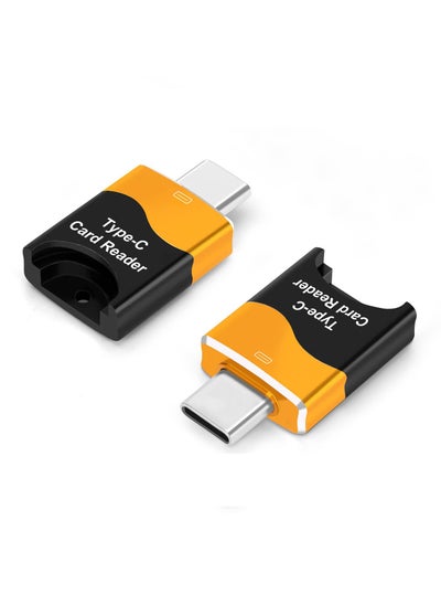 اشتري TF Card Reader, 2PC Micro SD Card Reader, High-Speed External Memory，Type C TF Memory Card Reader Adapter Compatible with Laptops, MacBook, Galaxy في الامارات