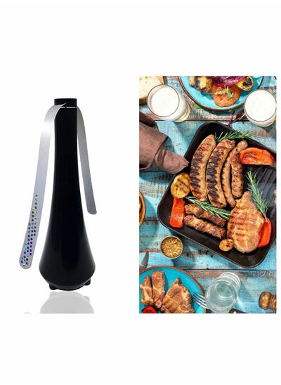 Buy Fly Fan for Tables Indoor Outdoor Meal, Table Top Bug Repellent, Deterrent Fan with Holographic Blades, Portable Fly Fan Keep for Your Food Clean, Fly Fan for Picnic, Restaurant, Party, Home (Black) in Saudi Arabia