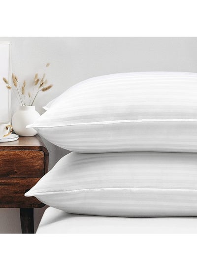 Buy Somer Field - Luxury Super Soft Pillows for Sleeping - Set of 2 Standard Size Bed Luxury Pillow's for Stomach, Back & Side Sleepers in UAE