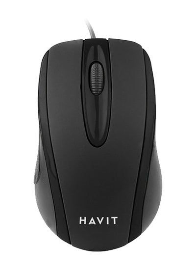 اشتري HV-MS753 USB2.0 Wired Optical Mouse, Ergonomic Design, HVMS-MS753-BK في الامارات