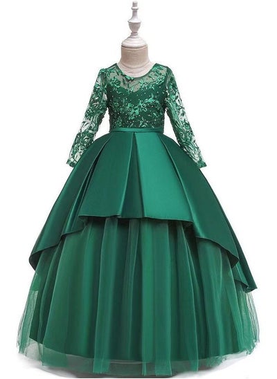 Buy Girl Dress For Party Green Color in UAE