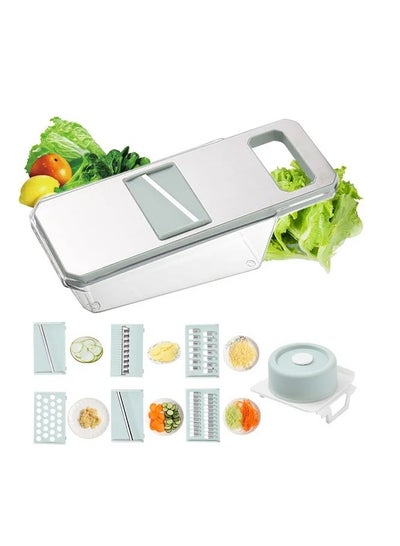 Buy Multifunctional Vegetable Cutter, kitchen vegetable slicer dicer with container BPA Free in UAE