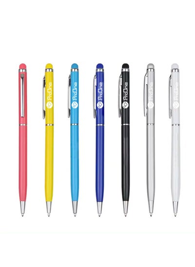 اشتري ProOne PPM33 10pcs Laptop Pen Touch Screen Stylus 2 in 1 Tablet & with Ballpoint Ink Writing Pens Compatible with iPad iPhone Kindle Fire Samsung Galaxy Android Multi color في الامارات