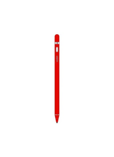 اشتري Touch Pen 100mAh, 1.45mm Soft Fine Tip, Built in Micro USB Charging, Easy to Use Touch Stylus Pen For iOS/Android Phones, iPad, Tablets - Red في الامارات