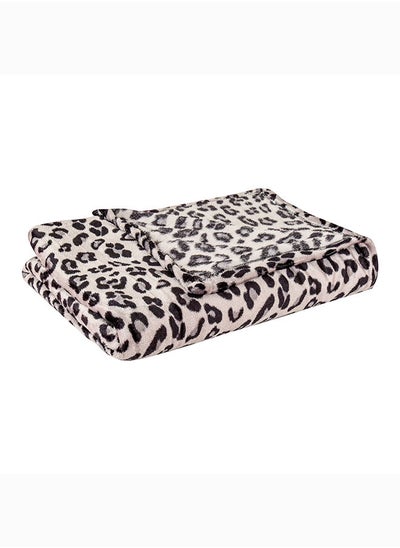 Buy Elite Home Leopard Print Soft & Cozy Flannel Fleece Blanket Double Size (200x220 cm) for All Season in UAE