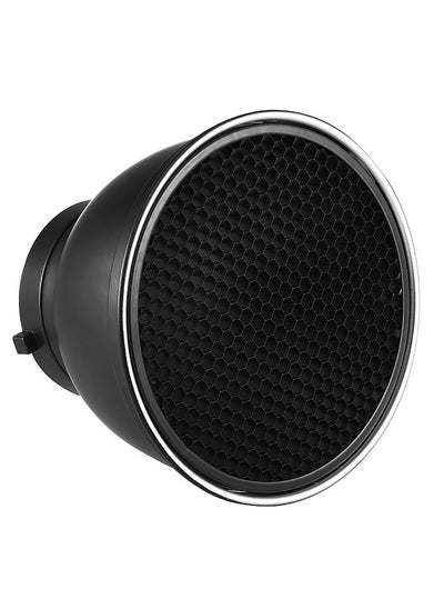 اشتري 7 Inch Standard Reflector Diffuser Lamp Shade Dish with 60° Honeycomb Grid for Bowens Mount Studio Strobe Flash Light Speedlite في السعودية