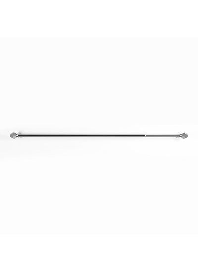 اشتري Thor Single Extendable Curtain Rod, Silver - 120-210 cm في الامارات