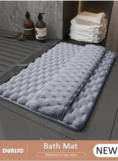 Buy Thickened Memory Foam Bath Mat, Highly Absorbent Bathroom Carpet, Non Slip Soft Bathroom Rugs, Machine Washable Quick-Dry Foot Mat, Easy to Clean Mat for Bathroom Floors in Saudi Arabia