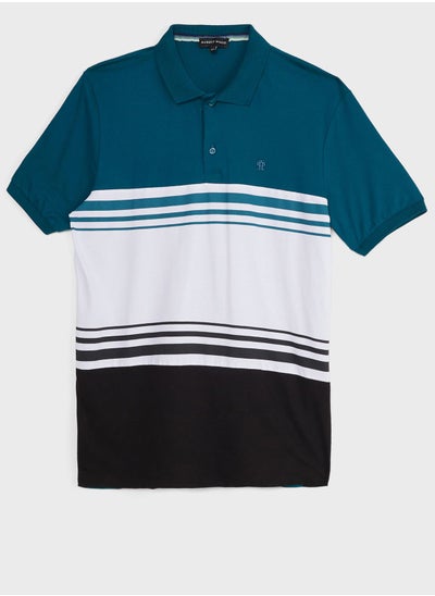 Buy Colourblock Polo T-Shirt in Saudi Arabia