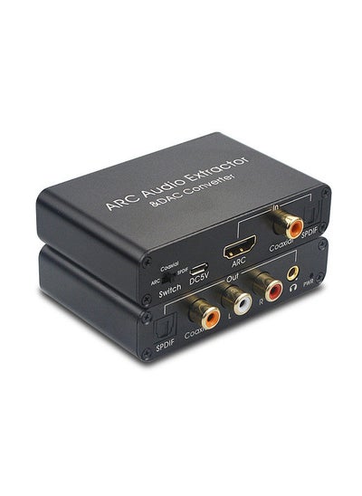 Buy 192KHz ARC Audio Adapter HD Audio Extractor Digital to Analog Audio Converter DAC SPDIF Coaxial RCA 3.5mm Jack Output in Saudi Arabia